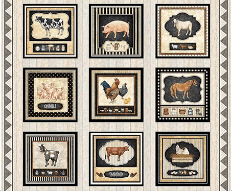 QT Fabrics Country Farm - Patchwork and Quilting Fabric from Brown's Craft Shed (Tags: Fabric panel Western )