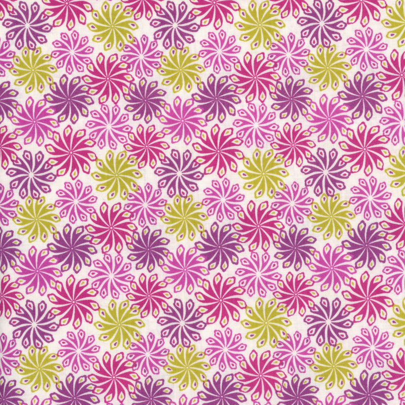 Purple, Pink and Green Flowers - Patchwork and Quilting Fabric from Brown's Craft Shed (Tags: Fabric specials )