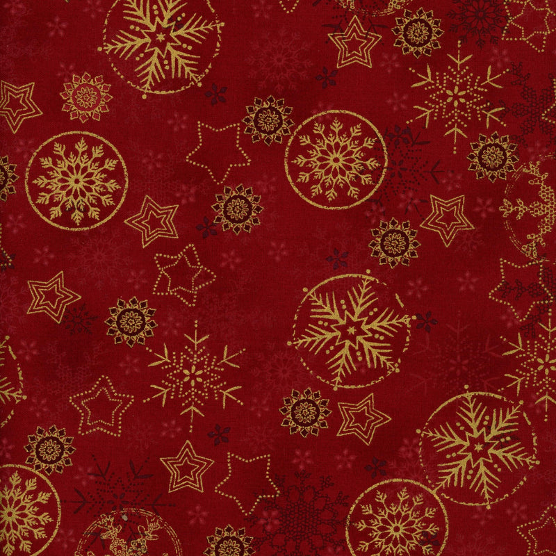 Stof Fabrics Christmas Snowflakes