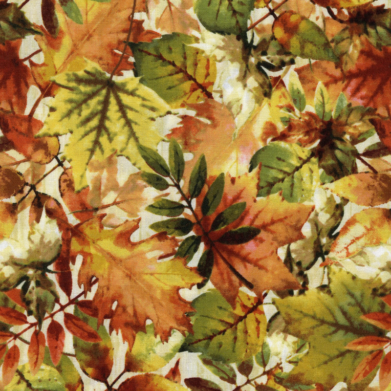 Studio E Fabrics Autum Leaves - Patchwork and Quilting Fabric from Brown's Craft Shed (Tags: Fabric Floral multi )