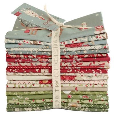 Tilda Fabrics Merry Little Christmas Fat Quarter Bundle (20pcs) - Patchwork and Quilting Fabric from Brown's Craft Shed (Tags: Fabric christmas Fabric Bundle Fat Quarter Bundle )