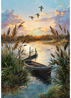 Hoffman Fabrics - Lakeside Echo (Lake) Panel - Patchwork and Quilting Fabric from Brown's Craft Shed (Tags: Fabric birds Hoffman Fabrics lake Lakeside Echo nature panel rustic scenic water wildlife )
