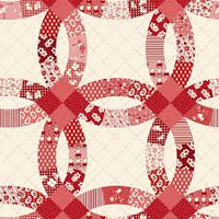 Marcus Fabrics Red Wedding Ring by Judie Rothermel - Patchwork and Quilting Fabric from Brown's Craft Shed (Tags: Fabric backing cream extra wide Geometric Marcus Fabrics patchwork quilt back quilting red traditional vintage wedding )