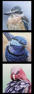 Devonstone Collection Chris Riley Collection Panel - Patchwork and Quilting Fabric from Brown's Craft Shed (Tags: Fabric animal art panel birds blue bush Chris Riley Devonstone Collection nature Neutral panel pink quilting wall hanging whimsical wildlife )
