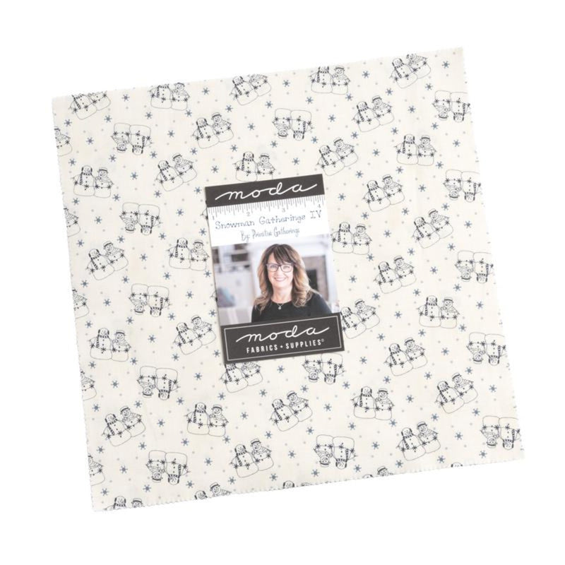 Moda Fabrics - Snowman Gatherings IV by Primitive Gatherings Layer Cake - Patchwork and Quilting Fabric from Brown's Craft Shed (Tags: Fabric blue christmas cream festive Layer Cake Moda Fabrics navy novelty patterns Primitive Gatherings seasonal snowman Snowman Gatherings IV )