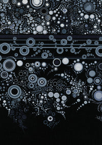 Robert Kaufman Effervescence - Monochrome Bubbles - Patchwork and Quilting Fabric from Brown's Craft Shed (Tags: Fabric abstract border bubbles cotton effervescence Geometric grey modern monochrome patterns Robert Kaufman specialty textures white )