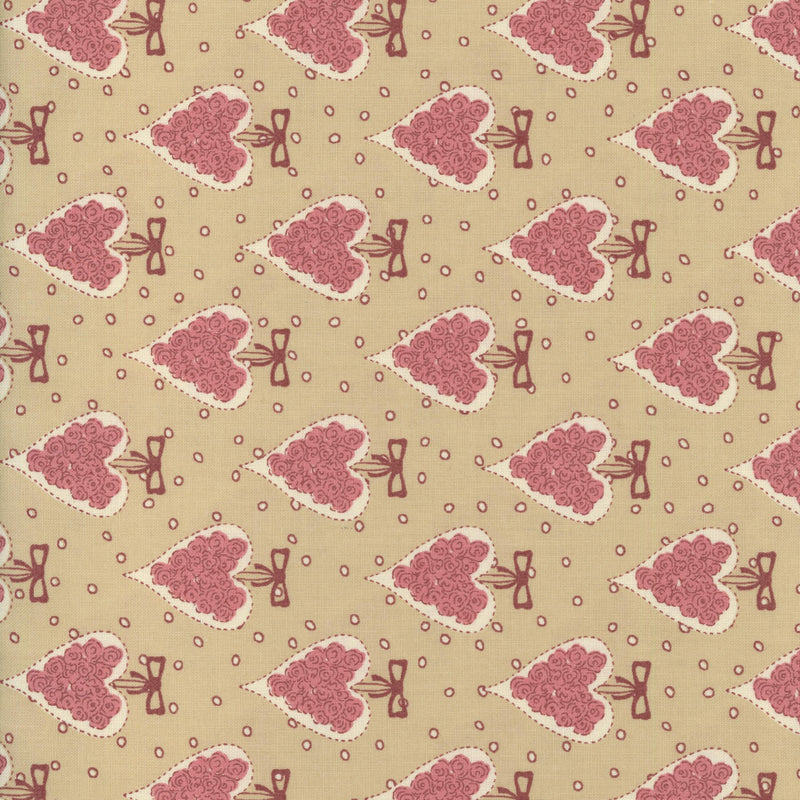 Vero's World by Gutermann - Patchwork and Quilting Fabric from Brown's Craft Shed (Tags: Fabric beige feminine gift Gutermann hearts love patchwork pink quilting romantic shabby chic valentines day Vero’s World vintage whimsical )
