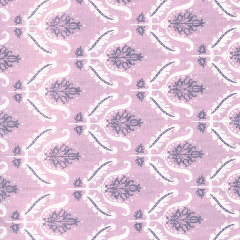Gutermann Ring A Roses - Patchwork and Quilting Fabric from Brown's Craft Shed (Tags: Fabric blenders damask Gutermann pastel patterns pink purple romantic vintage violet whimsical )