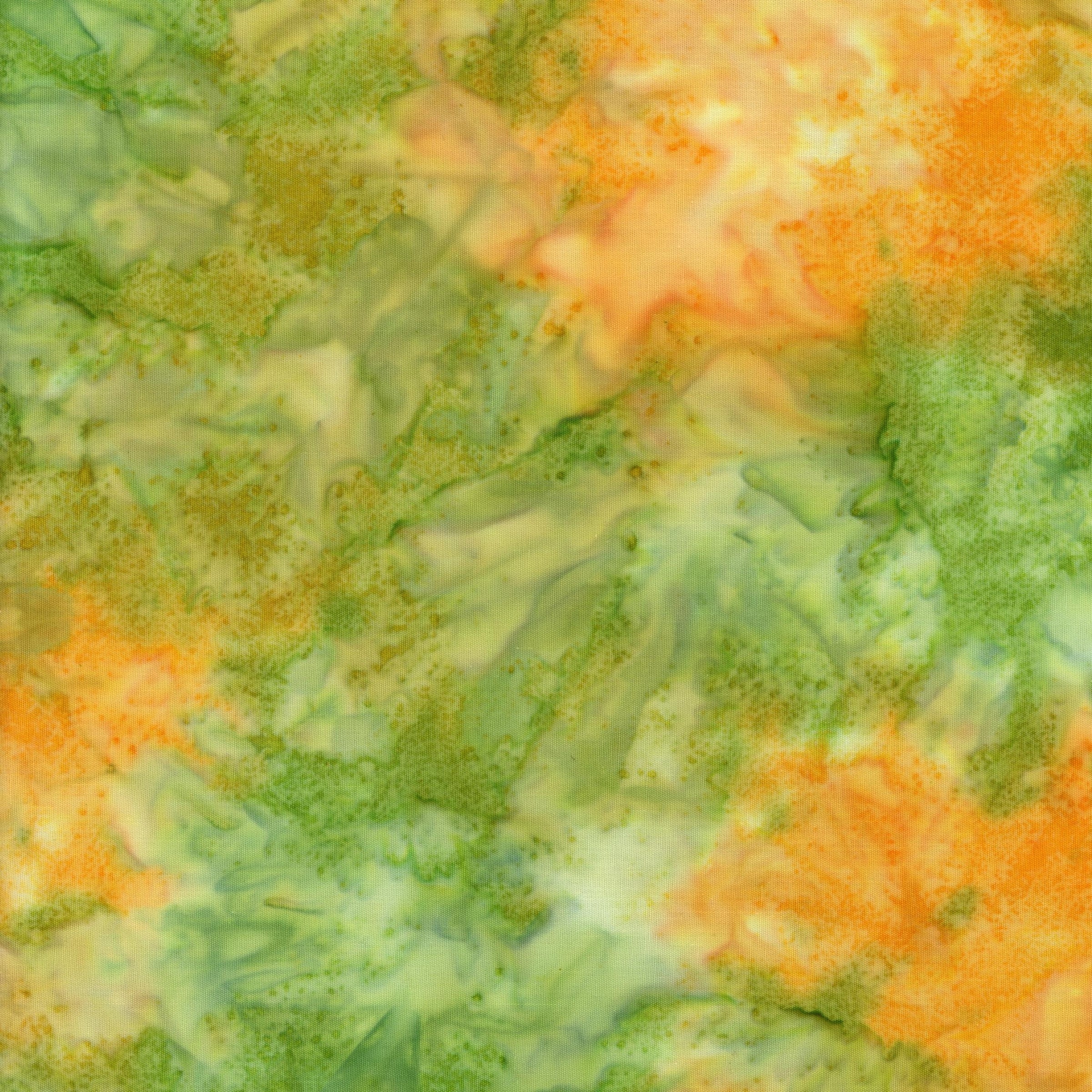 Ayu Batiks - Sunlit Meadow - Patchwork and Quilting Fabric from Brown's Craft Shed (Tags: Fabric abstract batik blender blenders garden green marble nature orange pastel spring textures tonal watercolour )
