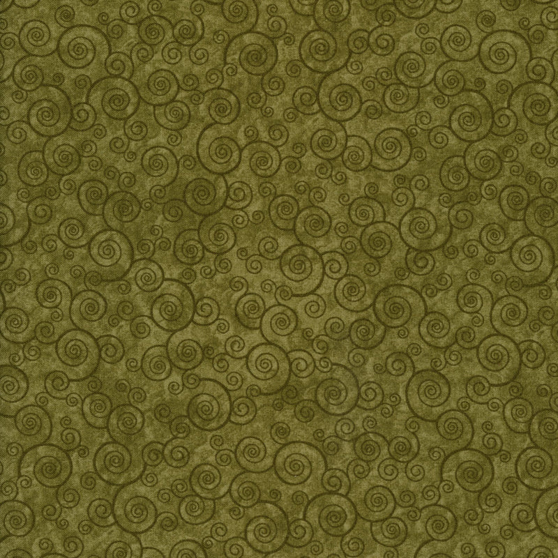QT Fabrics - Harmony - Patchwork and Quilting Fabric from Brown's Craft Shed (Tags: Fabric blender earthy green Harmony nature olive patchwork QT Fabrics quilting scroll swirl textured tonal )