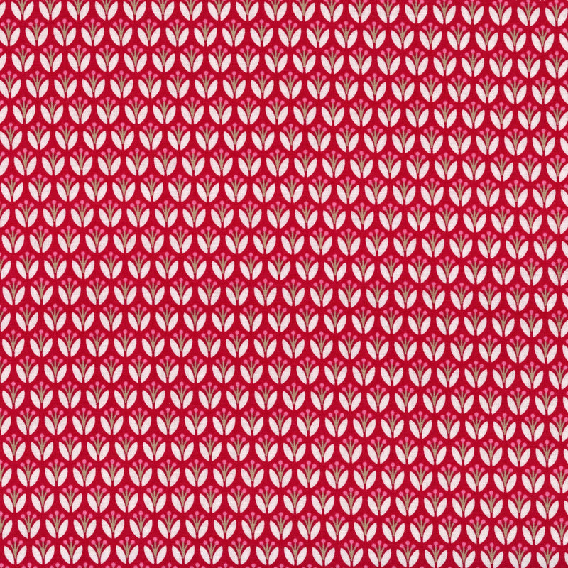 Gutermann Ring a Roses - Patchwork and Quilting Fabric from Brown's Craft Shed (Tags: Fabric Floral flowers garden Gutermann patterns playful red Ring a Roses whimsical white )