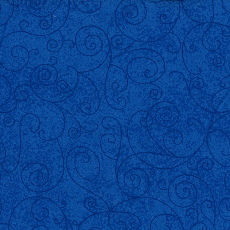 Flannelette Backing - Blue - Patchwork and Quilting Fabric from Brown's Craft Shed (Tags: Fabric backing blender blue cosy Flannelette Backing navy scroll swirls textured tonal traditional )