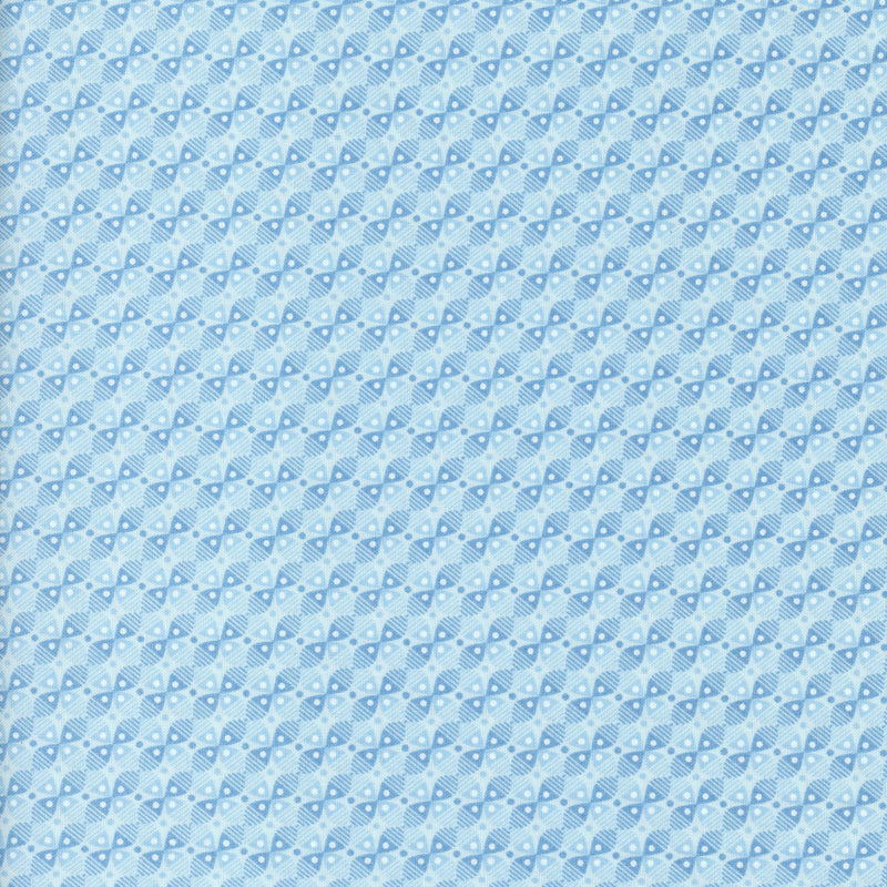 Makower uk Vintage Journal Geometric by the Henley Studio - Patchwork and Quilting Fabric from Brown's Craft Shed (Tags: Fabric basics blenders blue craft patchwork patterns quilting vintage )