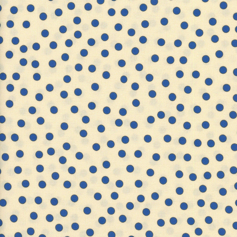 Devonstone Collection Wideloads Jubilee - Blueberry Sprinkles - Patchwork and Quilting Fabric from Brown's Craft Shed (Tags: Fabric backing blenders blue cream Jubilee patchwork polka dots quilting Spots wide wideback )