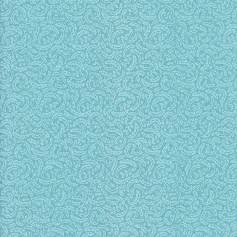 David Textiles Hailey's Leaves (Deep Seafoam) - Patchwork and Quilting Fabric from Brown's Craft Shed (Tags: Fabric aqua basics blender blenders blue David Textiles garden Geometric Hailey’s Leaves leaf nature Neutral seafoam teal tonal vines )