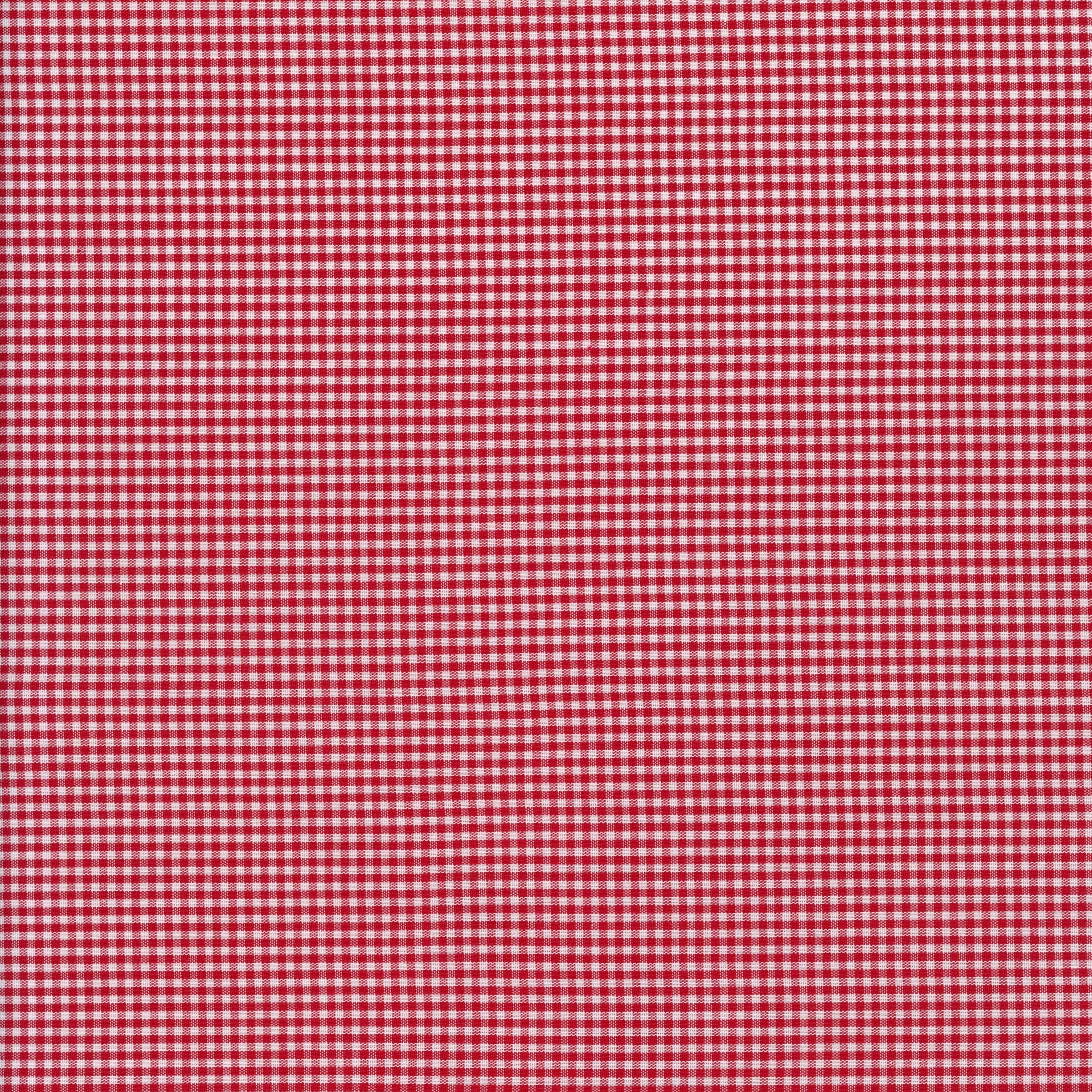 Gingham Check (Small - Red) - Patchwork and Quilting Fabric from Brown's Craft Shed (Tags: Fabric checks country picnic red white )