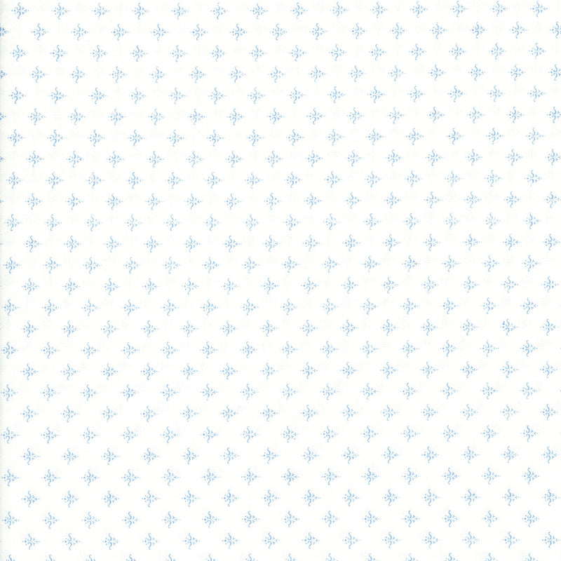 Moda Fabrics - Bunny Hill Designs Crystal Lane - Patchwork and Quilting Fabric from Brown's Craft Shed (Tags: Fabric blue Bunny Hill Designs Crystal Lane Floral Moda Neutral patchwork quilting seasonal sewing white )