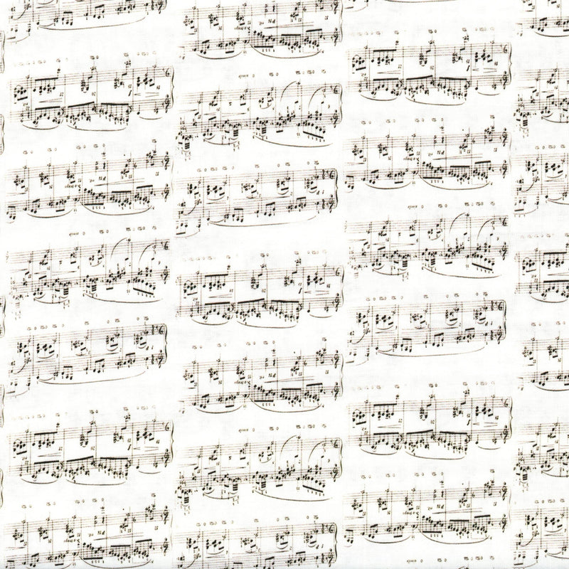Timeless Treasure Fabrics - Musical Notes Cream - Patchwork and Quilting Fabric from Brown's Craft Shed (Tags: Fabric artistic classic cream elegant musician Neutral notes novelty patchwork quilting sheet music Timeless Treasures vintage )