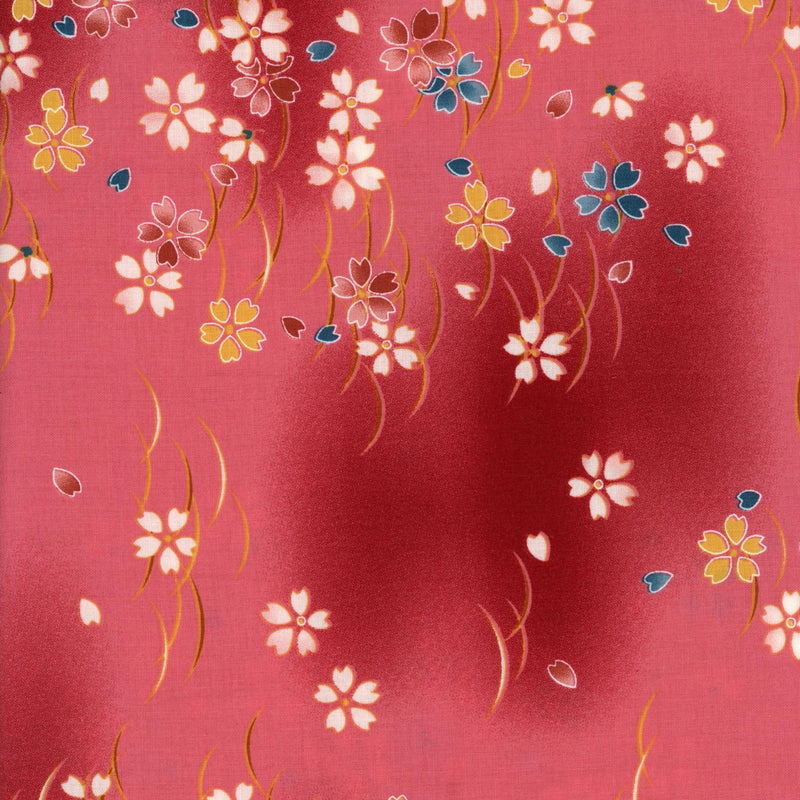 Sakura Breeze Blush Red - Patchwork and Quilting Fabric from Brown's Craft Shed (Tags: Fabric Floral red )
