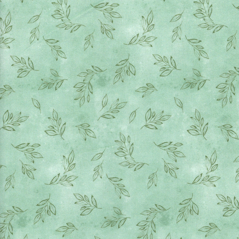 P&B Boutique Dina June Wild Apple Graphics for P&B Textiles Floral Chic - Patchwork and Quilting Fabric from Brown's Craft Shed (Tags: Fabric basics blenders botanical Dina Jue elegant Floral Chic green nature P&B Boutique patchwork quilting sage soft textures vines Wild Apple Graphics )