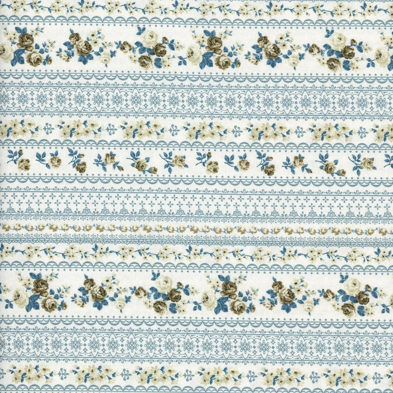 Stof Fabrics Molly Roses - Patchwork and Quilting Fabric from Brown's Craft Shed (Tags: Fabric blue Floral )