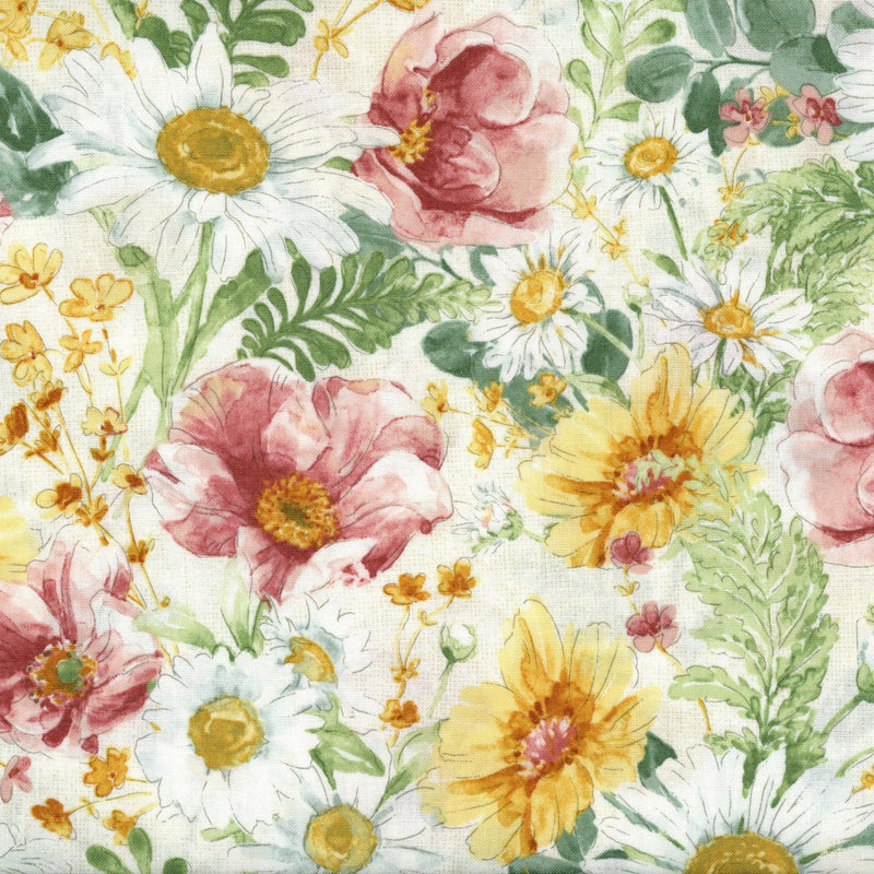 Wilmington Prints Packed Floral & Daisy Days - Patchwork and Quilting Fabric from Brown's Craft Shed (Tags: Fabric Floral multi )