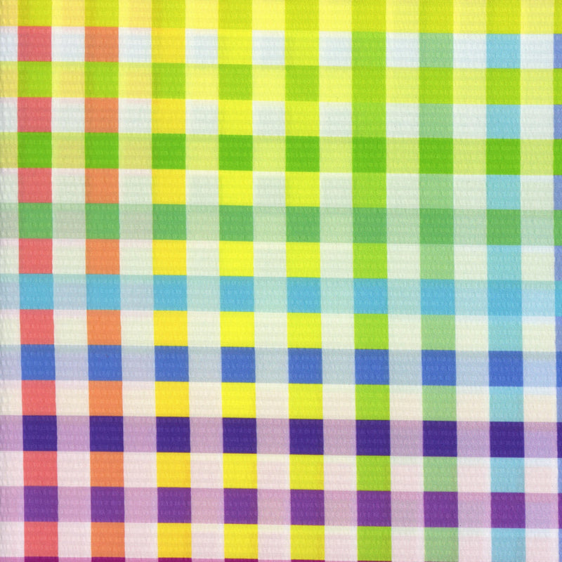 Devonstone Collection - Gingham Seersucker (Rainbow) - Patchwork and Quilting Fabric from Brown's Craft Shed (Tags: Fabric bright check children colourful Devonstone Collection Geometric multi pastel patchwork playful quilting cotton rainbow Stripes )
