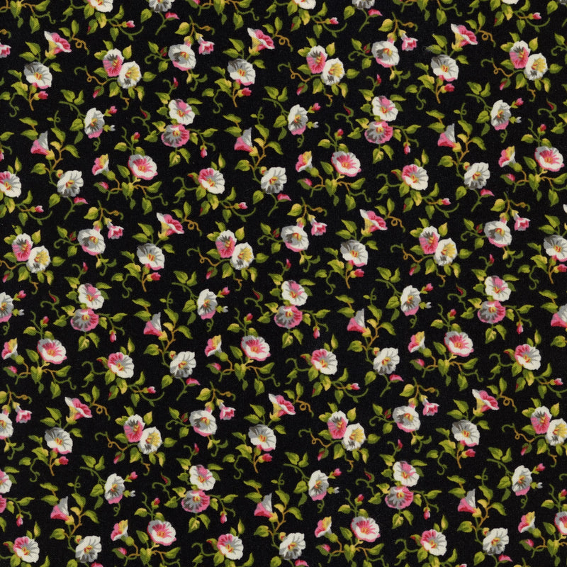 Andover Little House on the Prairie - Patchwork and Quilting Fabric from Brown's Craft Shed (Tags: Fabric Andover Floral garden green Little House on the Prairie nature patterns pink quilting cotton vines white )