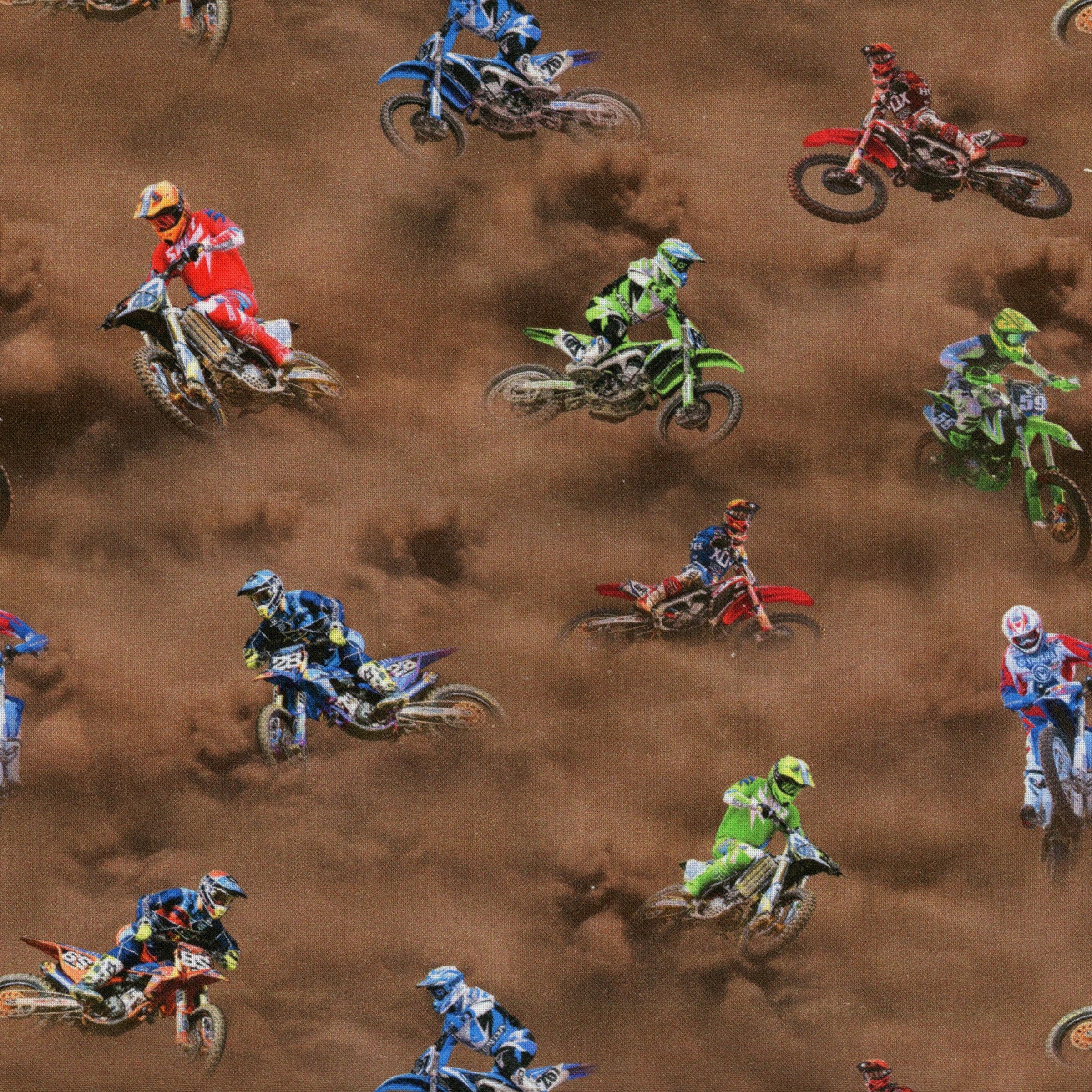 KK Fabrics MotoCross Maniacs - Dirtbikes Allover Dirt