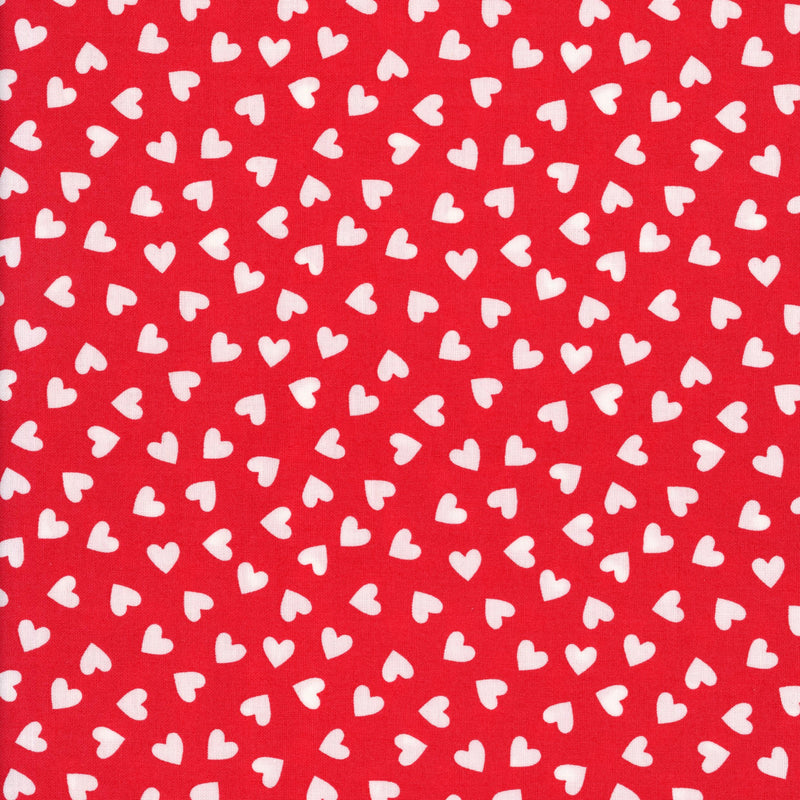 Windham Fabrics - Brights & Pastels Basics - Patchwork and Quilting Fabric from Brown's Craft Shed (Tags: Fabric Brights & Pastels Basics hearts love novelty patterns playful red valentines day white Windham Fabrics )