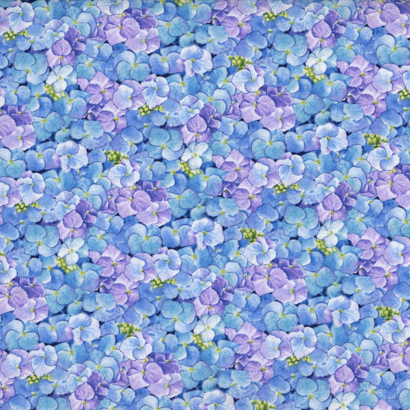 Elizabeth Studio Fancy Tea - Patchwork and Quilting Fabric from Brown's Craft Shed (Tags: Fabric blue Floral purple )