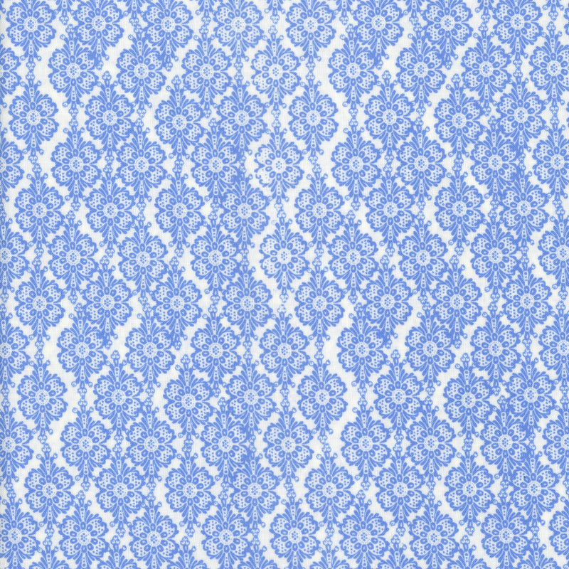 Studio E Chelsea Lace (Blue) - Patchwork and Quilting Fabric from Brown's Craft Shed (Tags: Fabric blender blue Chelsea Lace classic cornflower cottage delicate feminine lace patterns shabby chic Studio E vintage white )