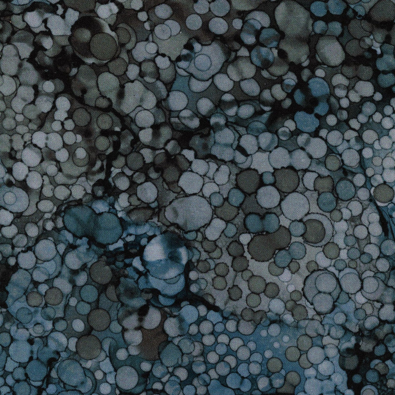 Lloyd Curzon - Bliss Basic by Northcott Studio - Patchwork and Quilting Fabric from Brown's Craft Shed (Tags: Fabric blender Bliss Basic blue bubbles charcoal cotton grey Lloyd Curzon marble modern Neutral Northcott Studio patchwork quilting textures water )