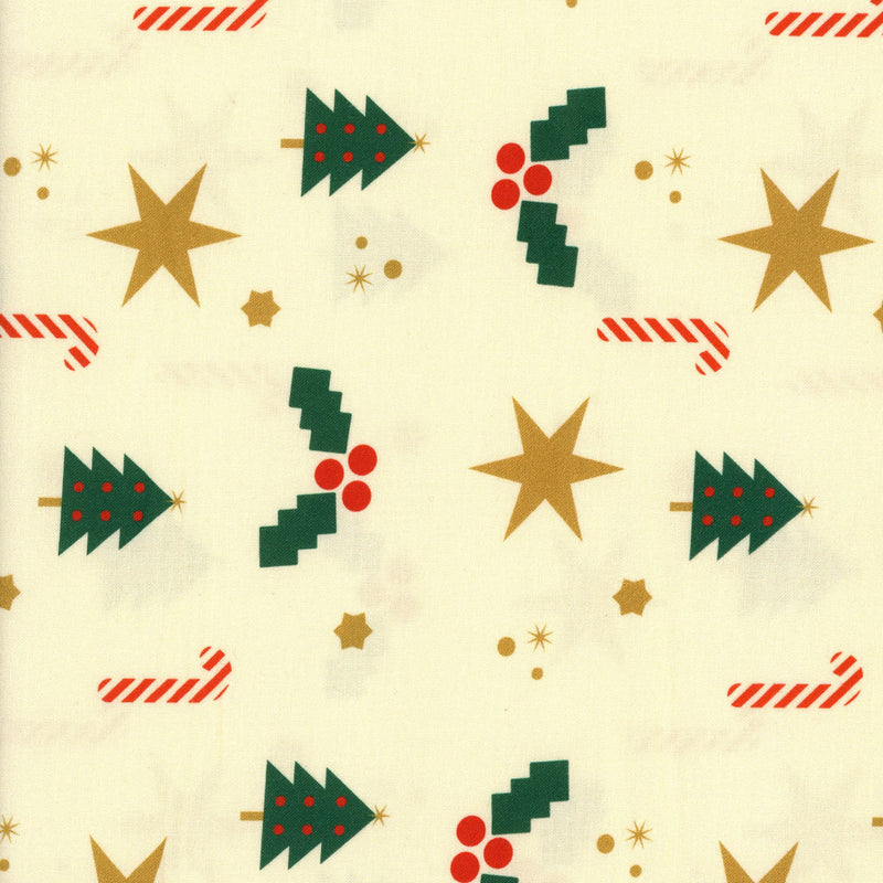 Devonstone Very Merry - Patchwork and Quilting Fabric from Brown's Craft Shed (Tags: Fabric christmas cream green novelty patterns playful red trees whimsical )