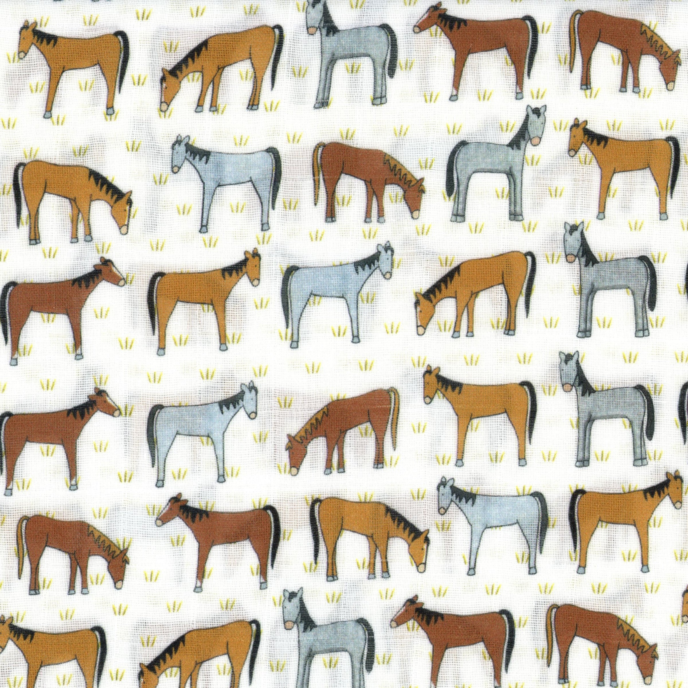 Devonstone Collection Red Tractor Muslin by Rachael Flynn - Patchwork and Quilting Fabric from Brown's Craft Shed (Tags: Fabric animal animals Brown children cream Devonstone Collection grey horse nature Neutral playful Rachael Flynn whimsical wildlife )