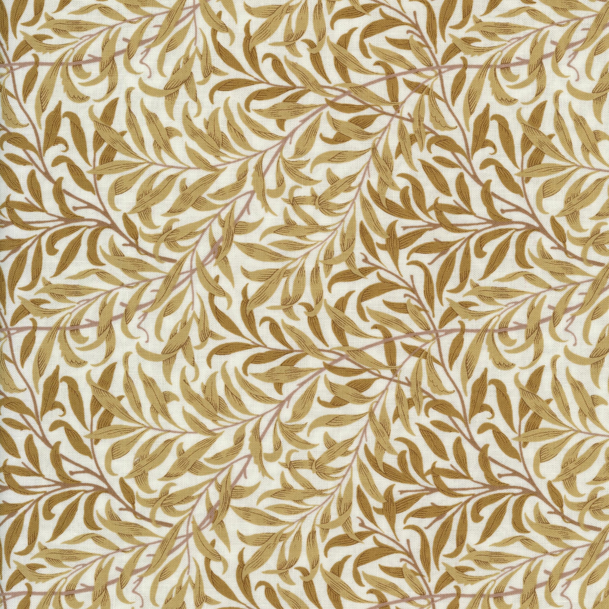 FreeSpirit Fabrics Morris & Co - Willow Boughs (Gold) - Patchwork and Quilting Fabric from Brown's Craft Shed (Tags: Fabric classic cream Floral FreeSpirit Fabrics gold heritage Morris & Co nature Neutral traditional vines William Morris Willow Boughs )