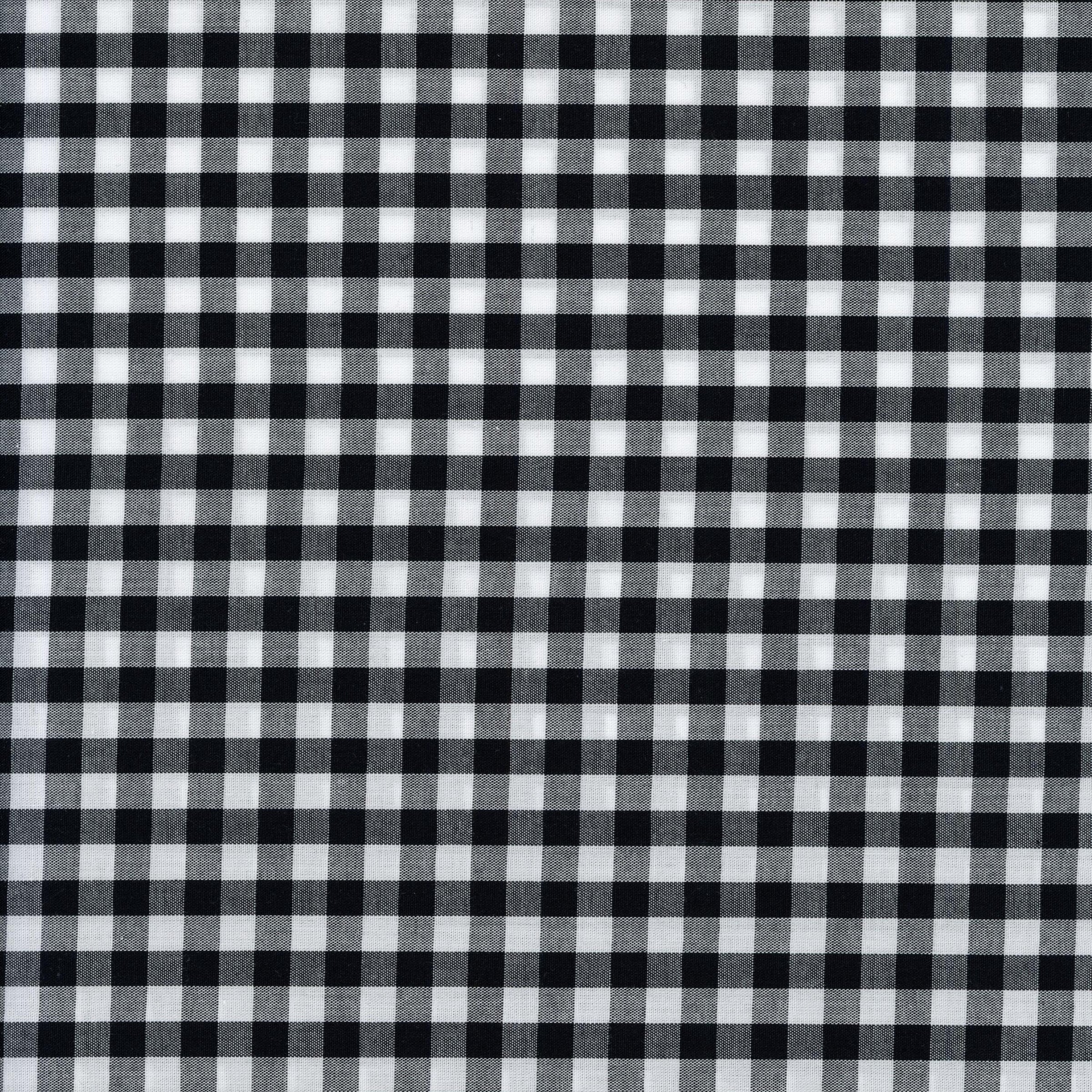 Gingham Check (Large - Black) - Patchwork and Quilting Fabric from Brown's Craft Shed (Tags: Fabric check classic farmhouse white )