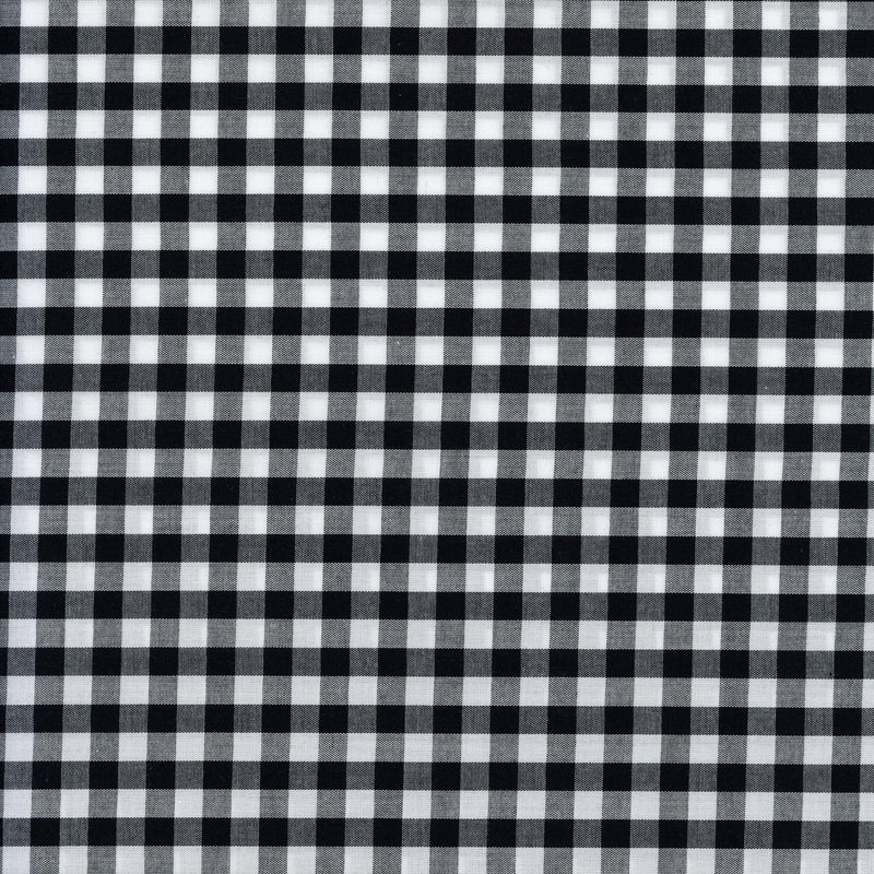 Gingham Check (Large - Black) - Patchwork and Quilting Fabric from Brown's Craft Shed (Tags: Fabric check classic farmhouse white )