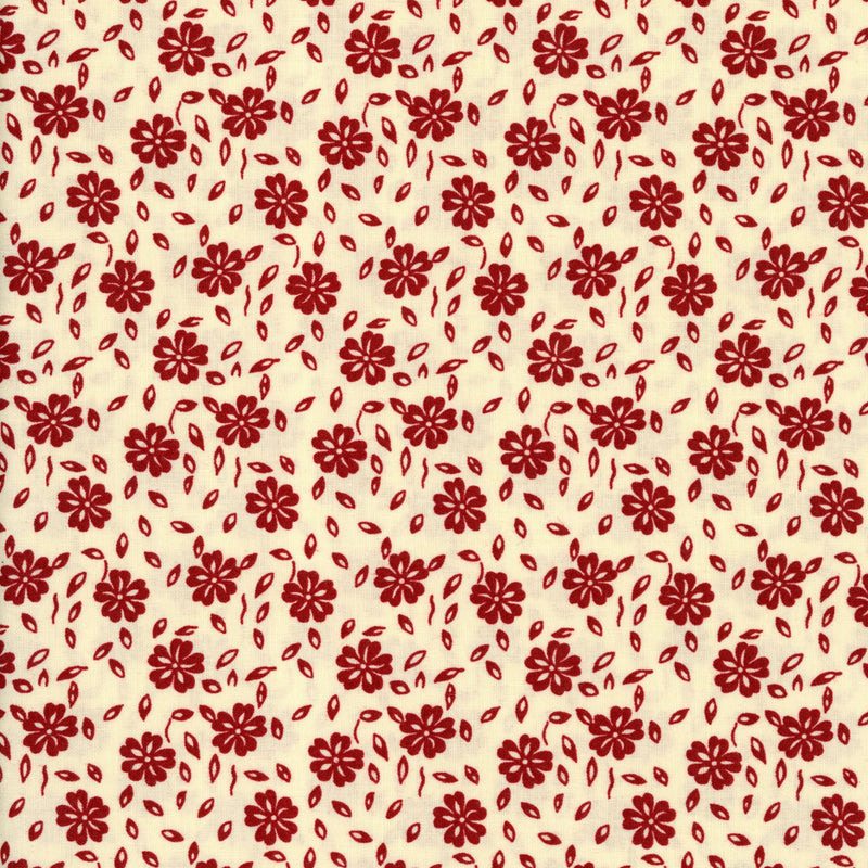Garabaldi II by Sarah Morgan - Patchwork and Quilting Fabric from Brown's Craft Shed (Tags: Fabric blenders cream Floral patchwork patterns quilting red small floral vintage )