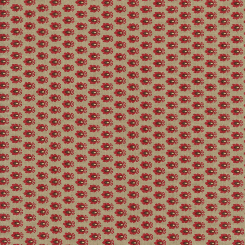 Moda Fabrics - La Grande Soiree by French General - Patchwork and Quilting Fabric from Brown's Craft Shed (Tags: Fabric beige classic elegant Floral French General French style green La Grande Soiree Moda patchwork quilting red timeless traditional vintage )