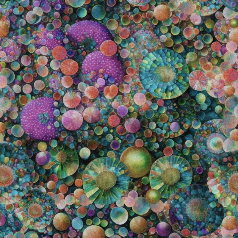 Hoffman Fabrics - Bubblelicious by Marlies (Abalone) - Patchwork and Quilting Fabric from Brown's Craft Shed (Tags: Fabric Abalone alcohol ink aqua Bubblelicious bubbles green Hoffman Fabrics Marlies modern multi ocean purple teal water whimsical )