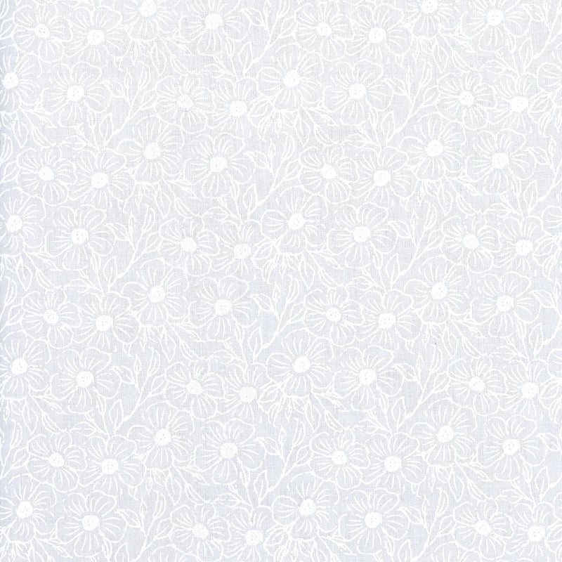 Devonstone Collection - Building Blocks "Selfies" - Patchwork and Quilting Fabric from Brown's Craft Shed (Tags: Fabric background basics blender Building Blocks daisies delicate Devonstone Collection Floral Neutral patterns Selfies subtle tone on tone white )