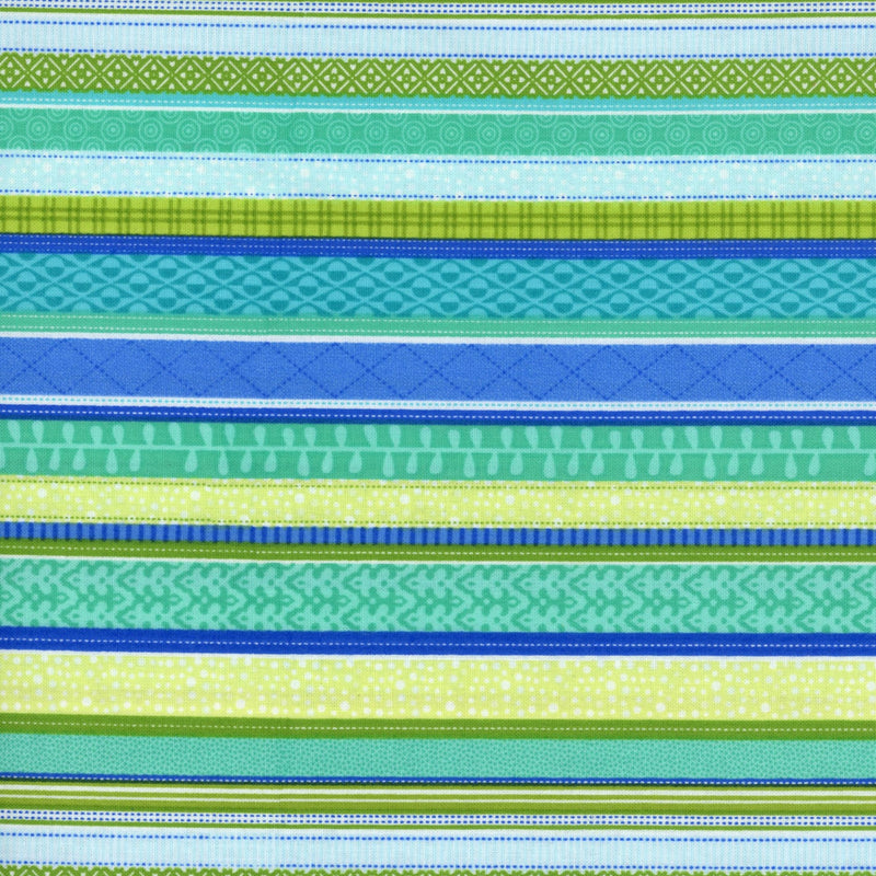 Kenard & Kenard Fabrics Serendipity - Patchwork and Quilting Fabric from Brown's Craft Shed (Tags: Fabric blue green Stripes )