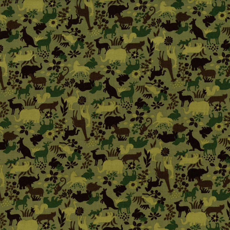 Cosmo Textile Co - Dinosaurs - Patchwork and Quilting Fabric from Brown's Craft Shed (Tags: Fabric animals Brown children Cosmo Textile Co cream green jungle nature novelty nursery plants safari wildlife )
