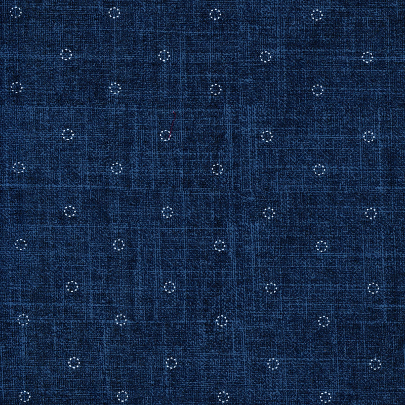 FIGO Stash by Ghazal Razavi - Indigo Speckle Weave - Patchwork and Quilting Fabric from Brown's Craft Shed (Tags: Fabric basics blender blenders blue dots textured )