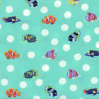 FreeSpirit Fabrics: Floral Reef by Tula Pink - School Crossing (Sea Foam) - Patchwork and Quilting Fabric from Brown's Craft Shed (Tags: Fabric animal animals aqua beach children fish Floral Reef FreeSpirit Fabrics novelty ocean playful Sea Foam Spots Tula Pink water )