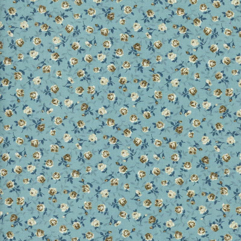 Stof Fabrics Molly Roses - Patchwork and Quilting Fabric from Brown's Craft Shed (Tags: Fabric blue Floral )