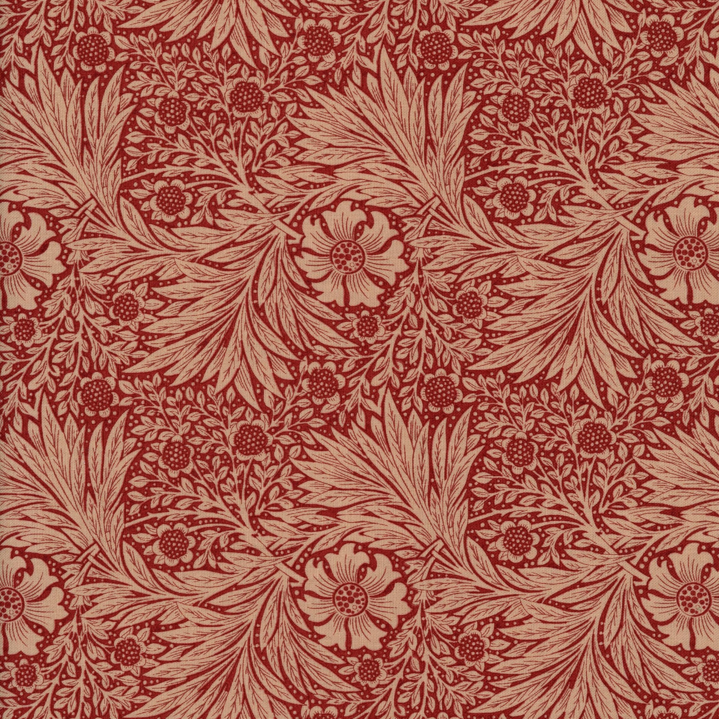 Free Spirit Fabrics: Kelmscott by Morris & Co - Patchwork and Quilting Fabric from Brown's Craft Shed (Tags: Fabric botanical classic cream Floral Free Spirit Fabrics heritage Morris & Co nature ornate red traditional vines vintage William Morris )