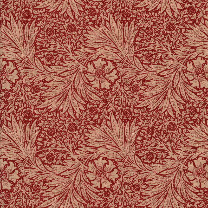 Free Spirit Fabrics: Kelmscott by Morris & Co - Patchwork and Quilting Fabric from Brown's Craft Shed (Tags: Fabric botanical classic cream Floral Free Spirit Fabrics heritage Morris & Co nature ornate red traditional vines vintage William Morris )