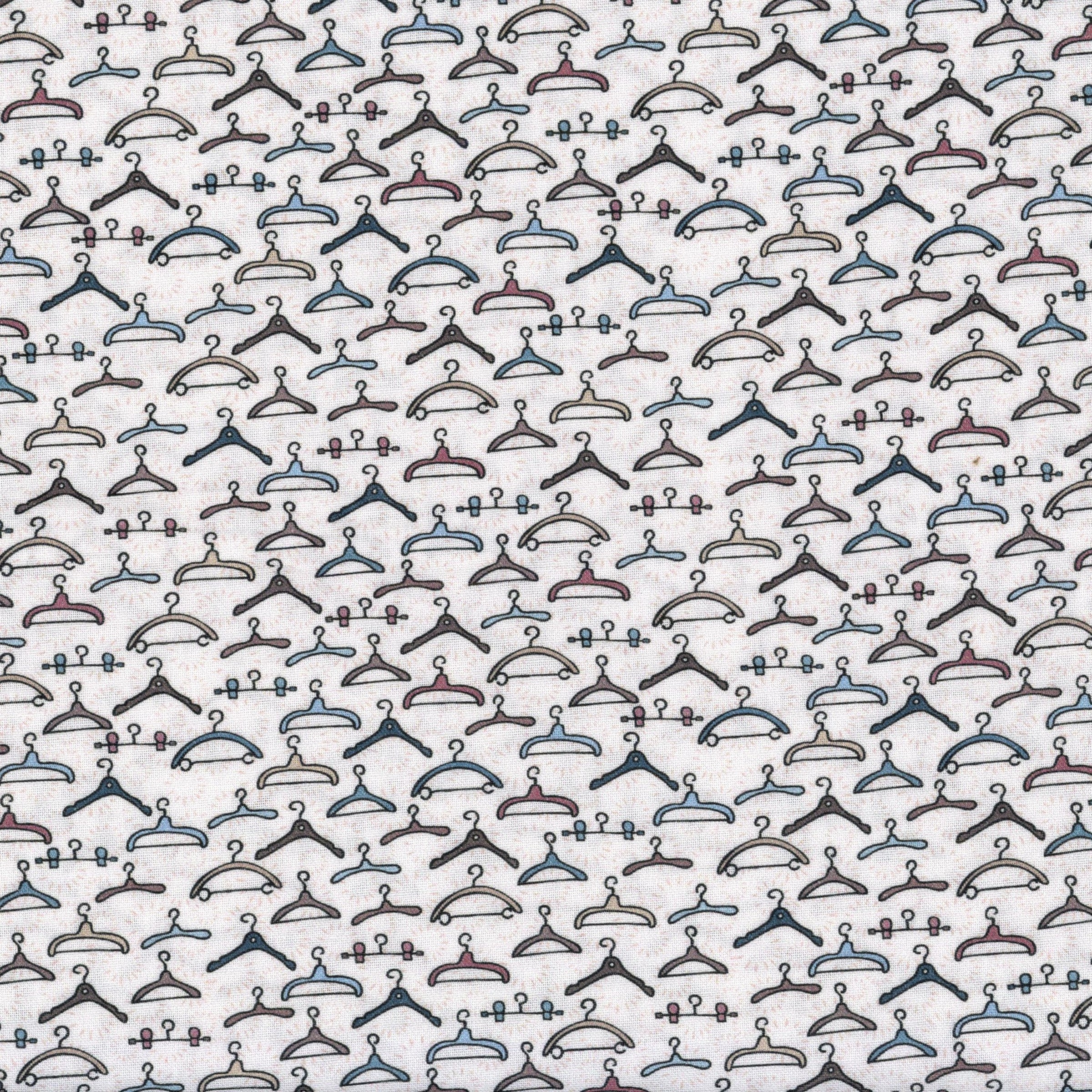 Stof Fabrics Laundry Hour by Linette Jakobsen - Patchwork and Quilting Fabric from Brown's Craft Shed (Tags: Fabric Clothes Hangers Laundry Hour Laundry Theme Linette Jakobsen Stof Fabrics )